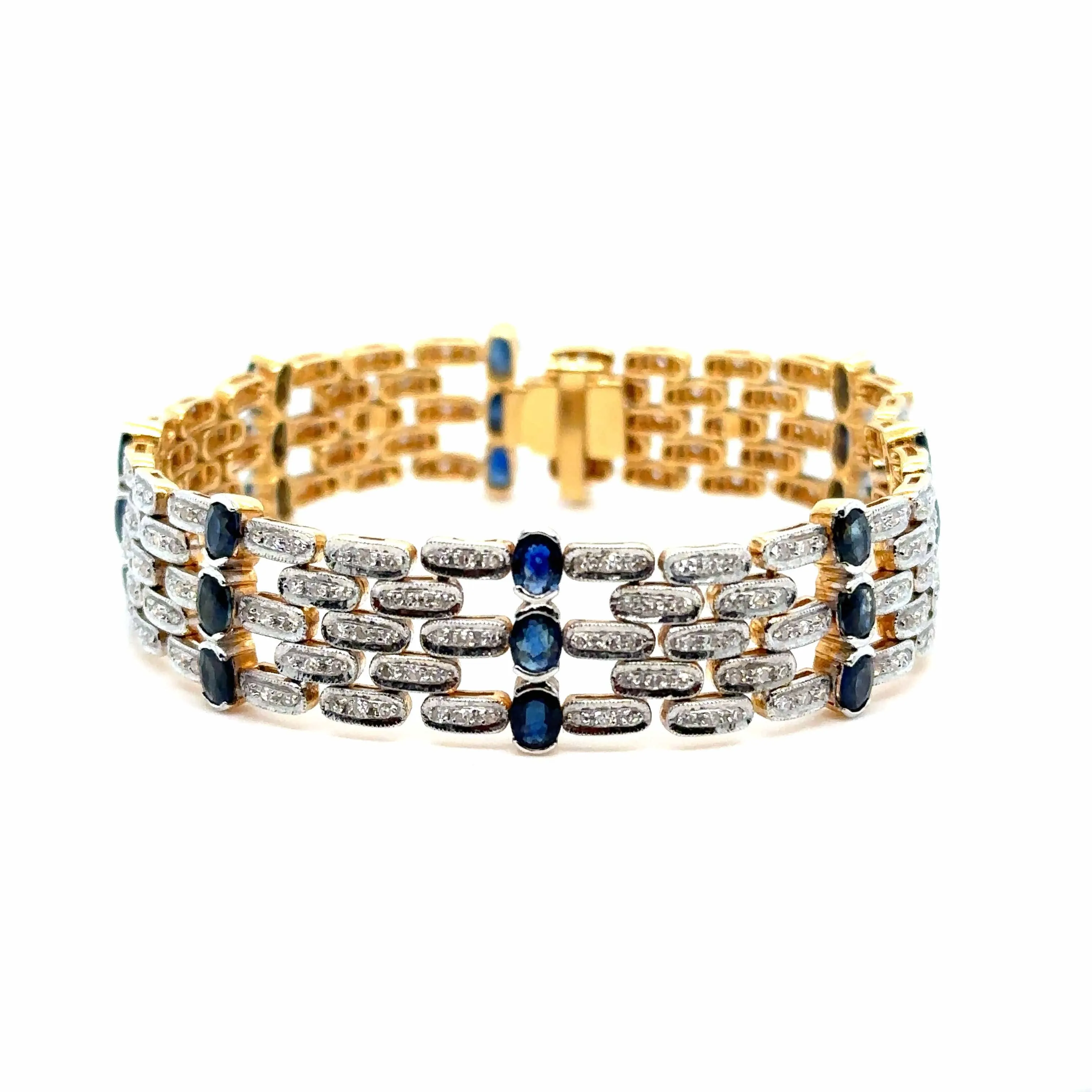 Bracelet or saphirs diamants sold by 58 Facettes