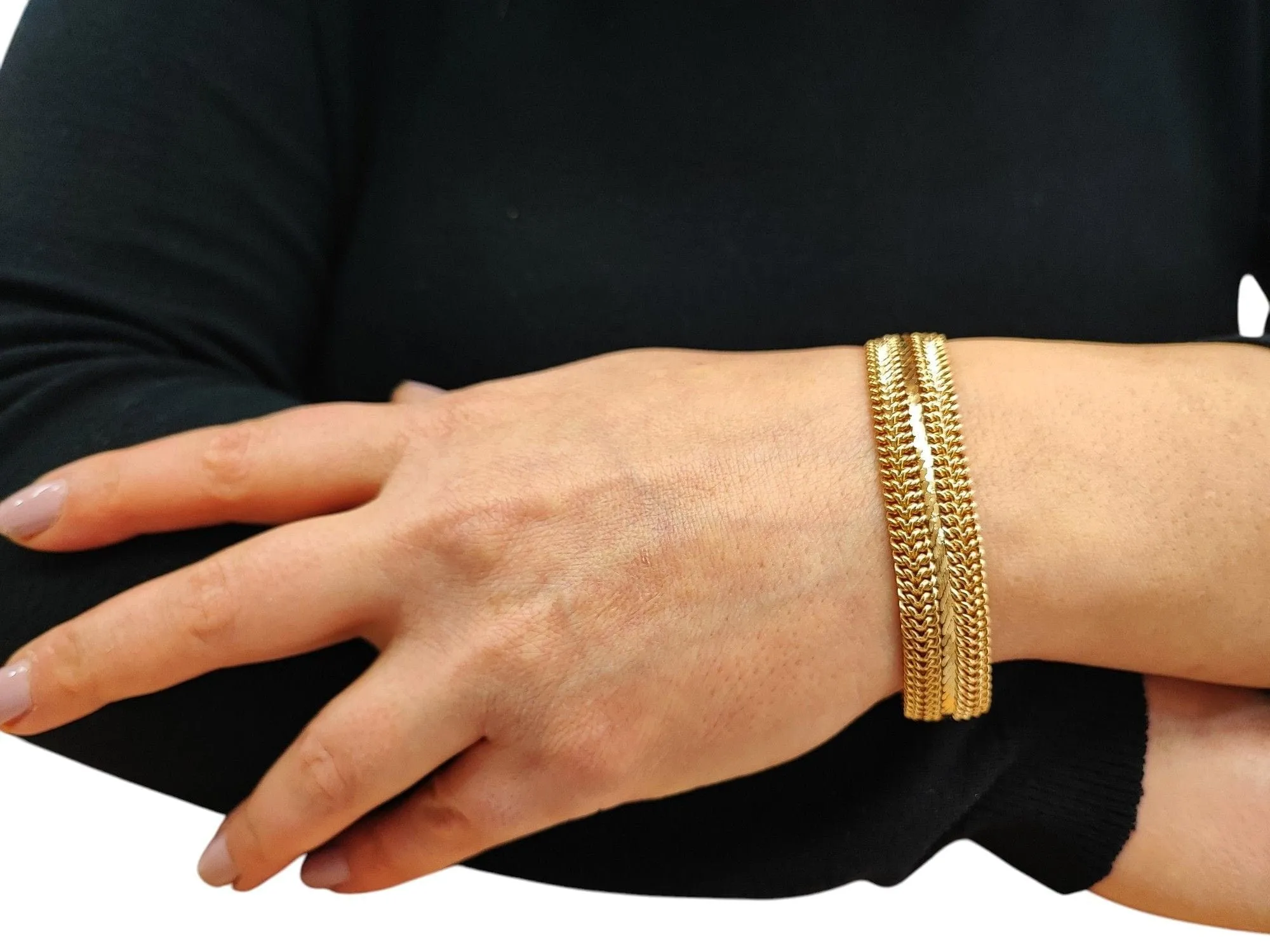 Bracelet ruban en or jaune 18 carats sold by 58 Facettes product image thumbnail 2