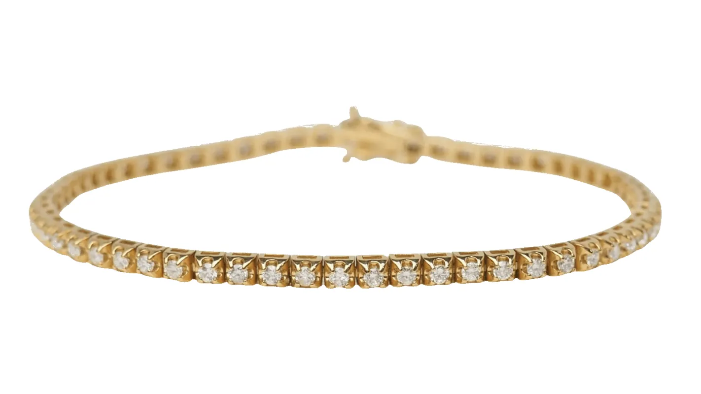 Bracelet rivière en or jaune et diamants 1,50ct sold by 58 Facettes
