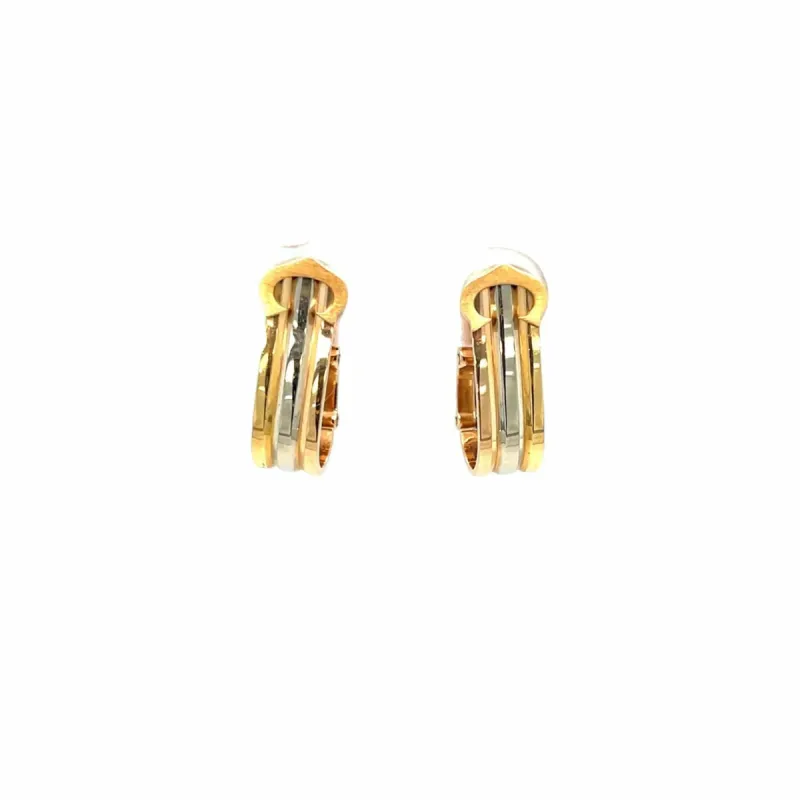 Cartier 2 C Trinity Gold Clip-on Earrings sold by 58 Facettes