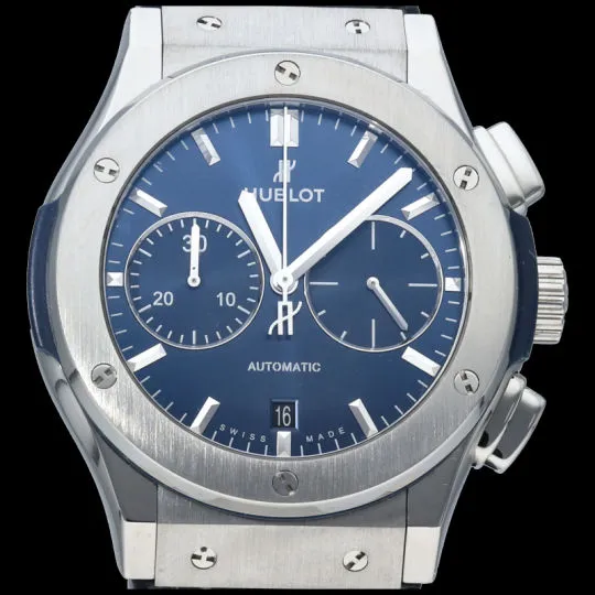 Hublot Montre Classic Fusion 45 Chronograph Titanium Blue sold by 58 Facettes