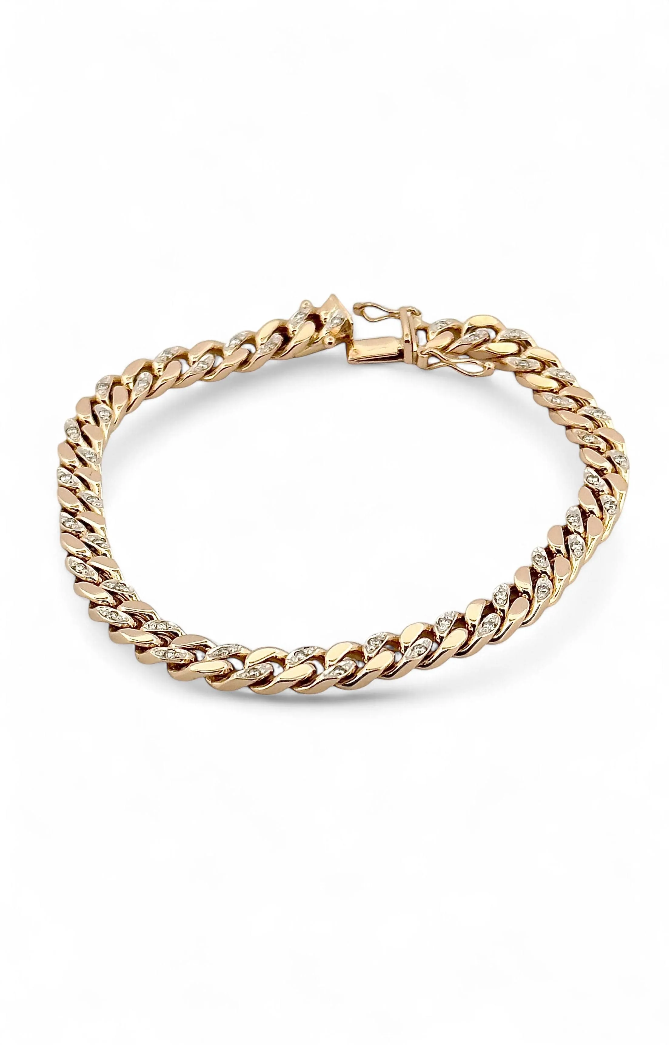 Gourmette or jaune et diamants sold by 58 Facettes