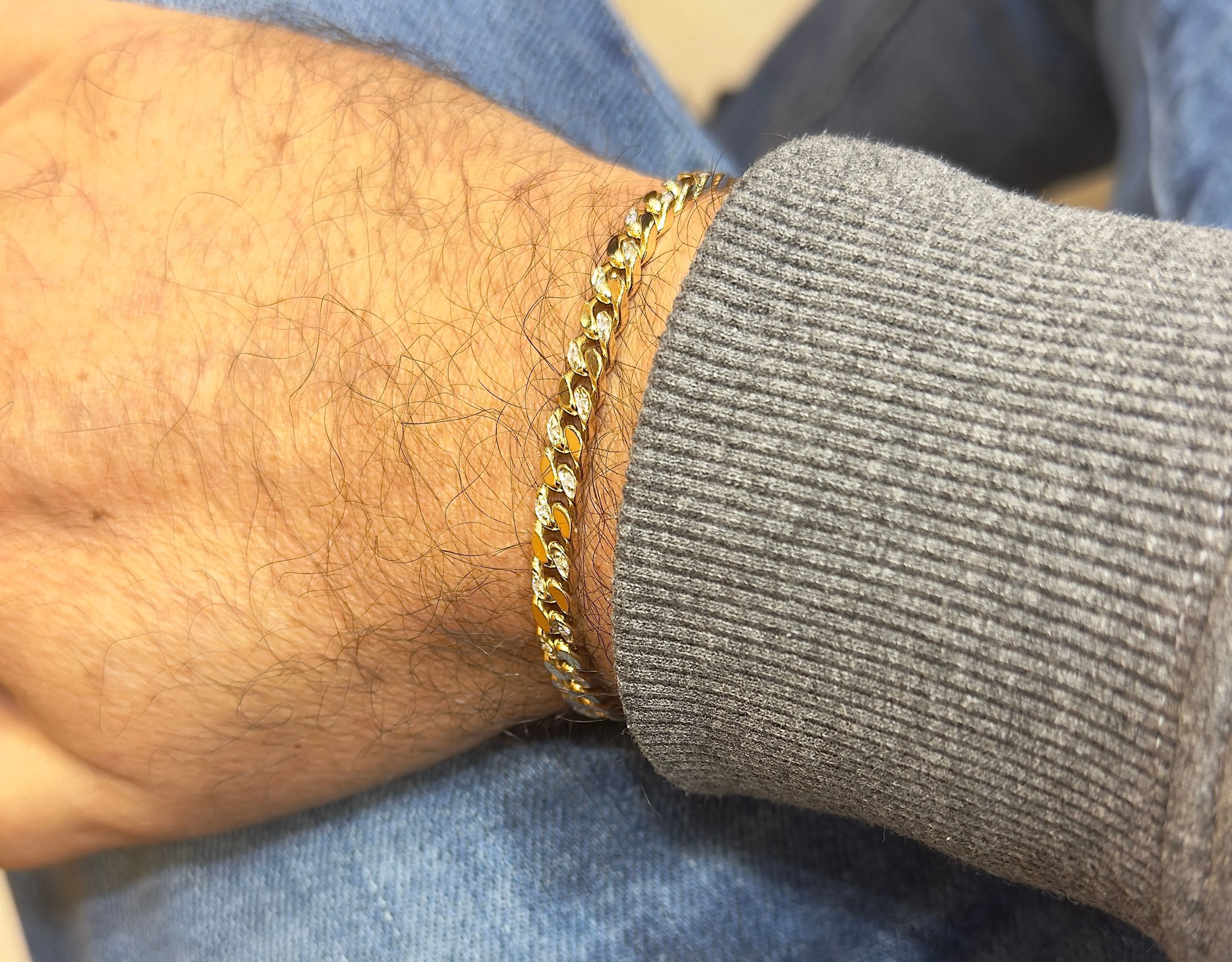 Gourmette or jaune et diamants sold by 58 Facettes product image thumbnail 5