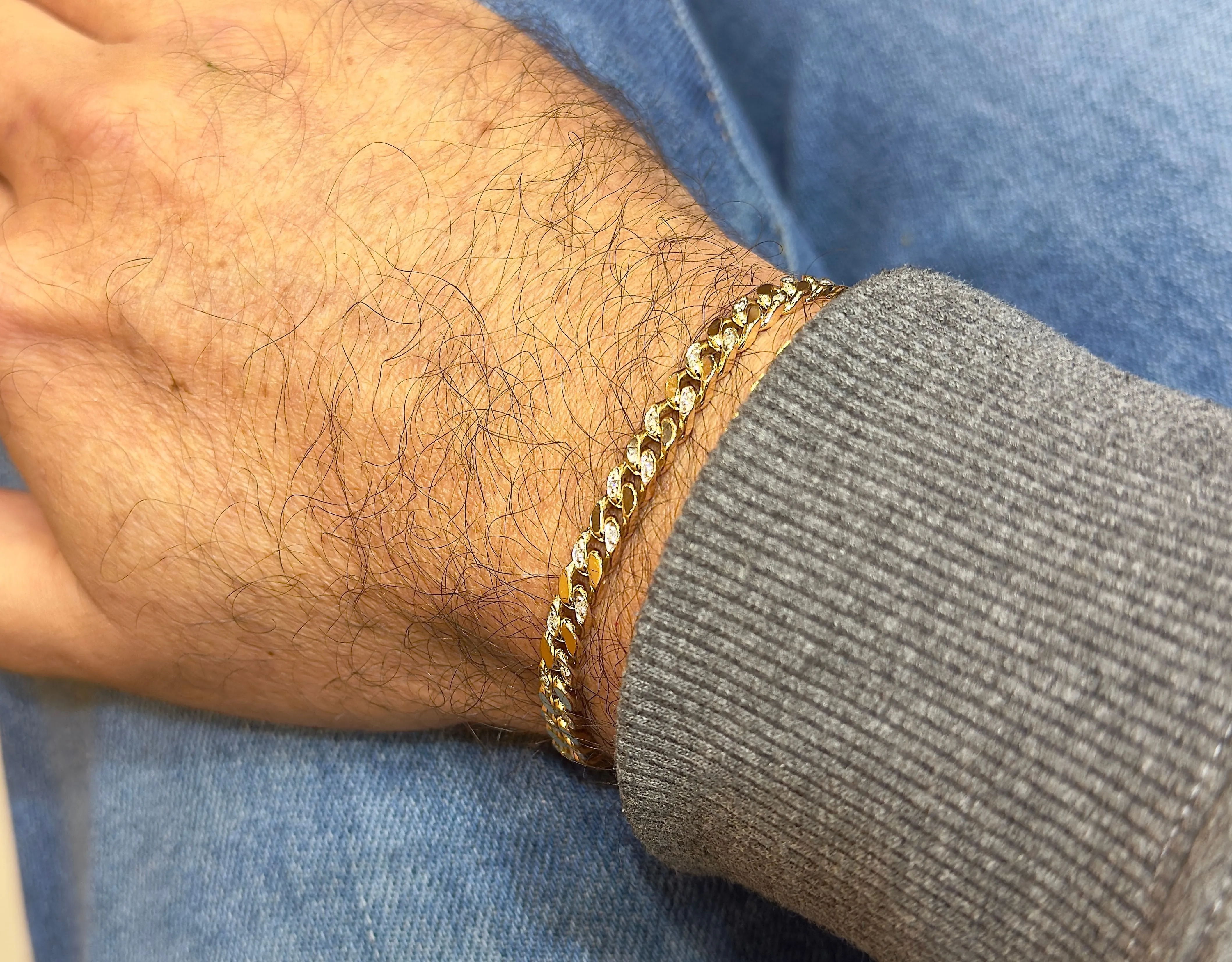 Gourmette or jaune et diamants sold by 58 Facettes product image thumbnail 2