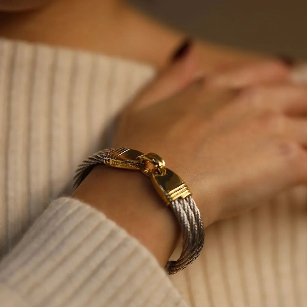 FRED - Bracelet vintage force 10 en or jaune et acier vers 1990 sold by 58 Facettes product image thumbnail 2