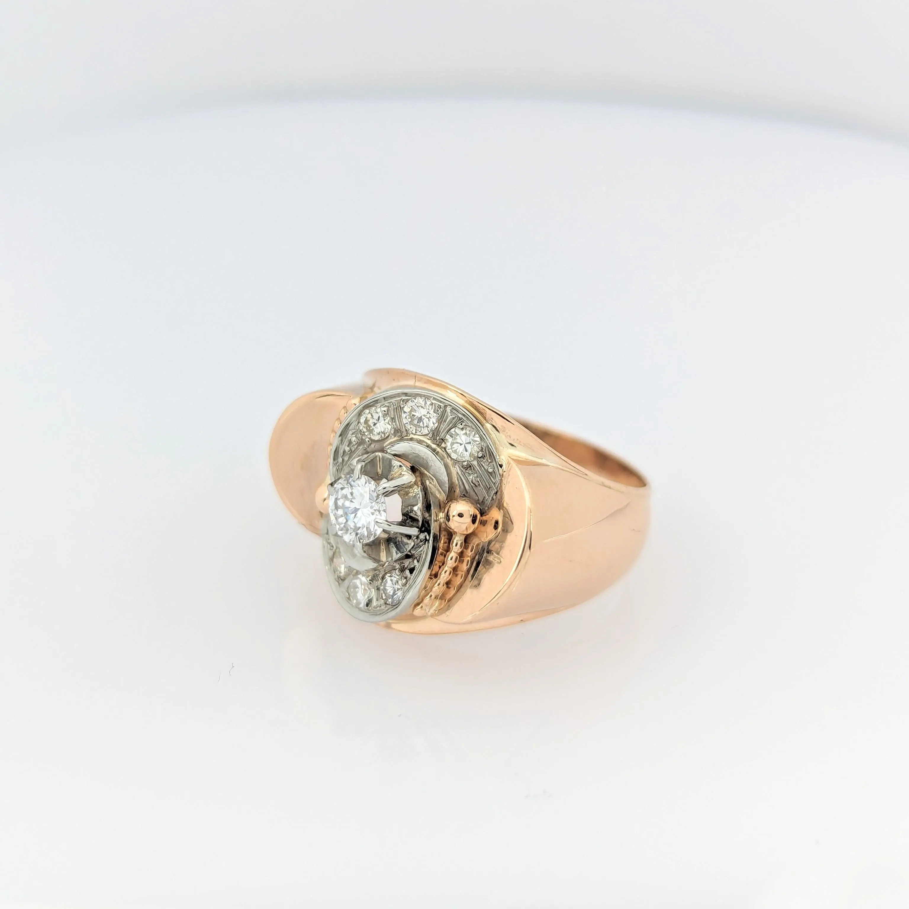 Bague Tank or rose et diamants sold by 58 Facettes product image thumbnail 4