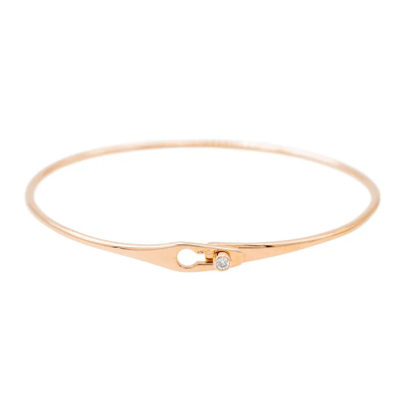 Dinh Van Bracelet Jonc Serrure Or rose Diamant sold by 58 Facettes