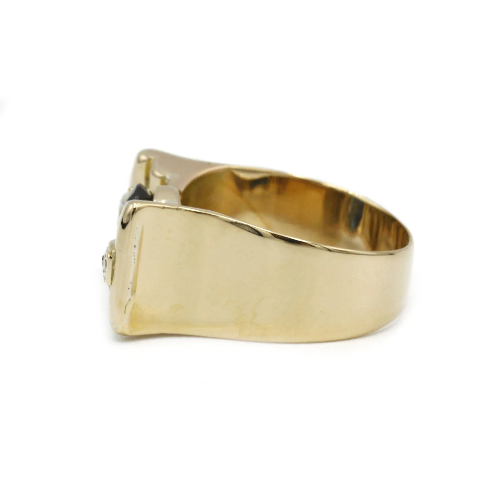 Bague Tank or, diamants, saphir sold by 58 Facettes product image thumbnail 3