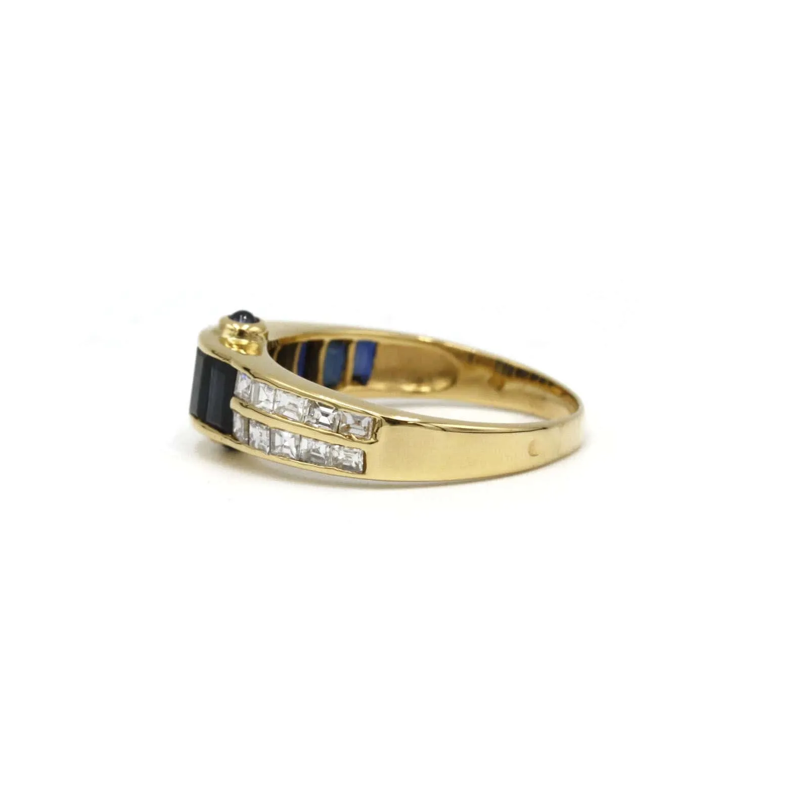 Bague or jaune, saphirs diamants sold by 58 Facettes product image thumbnail 2