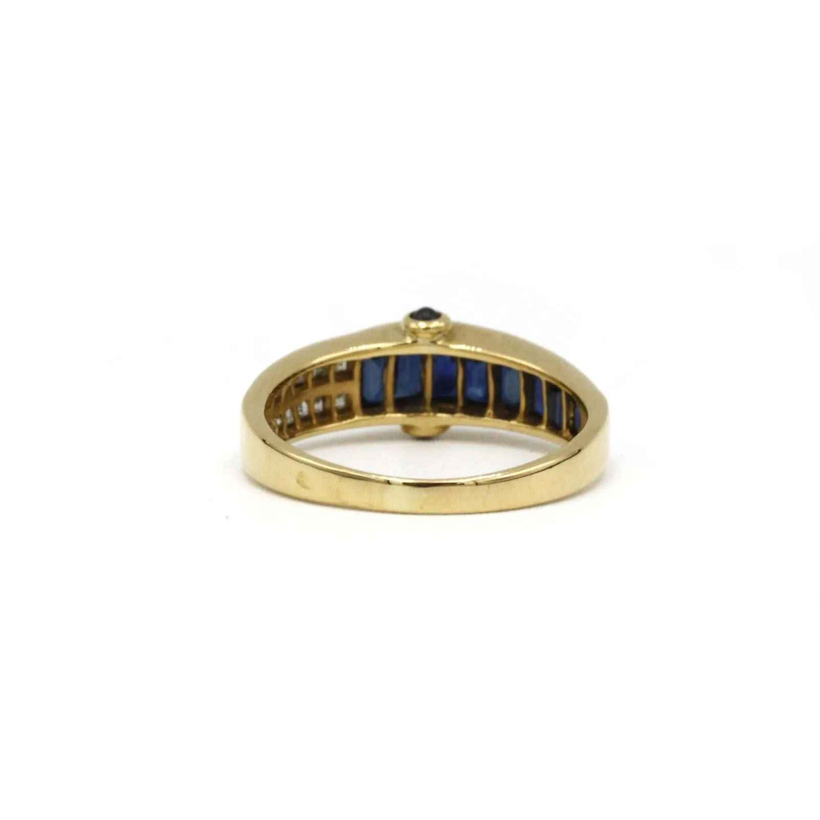 Bague or jaune, saphirs diamants sold by 58 Facettes product image thumbnail 3