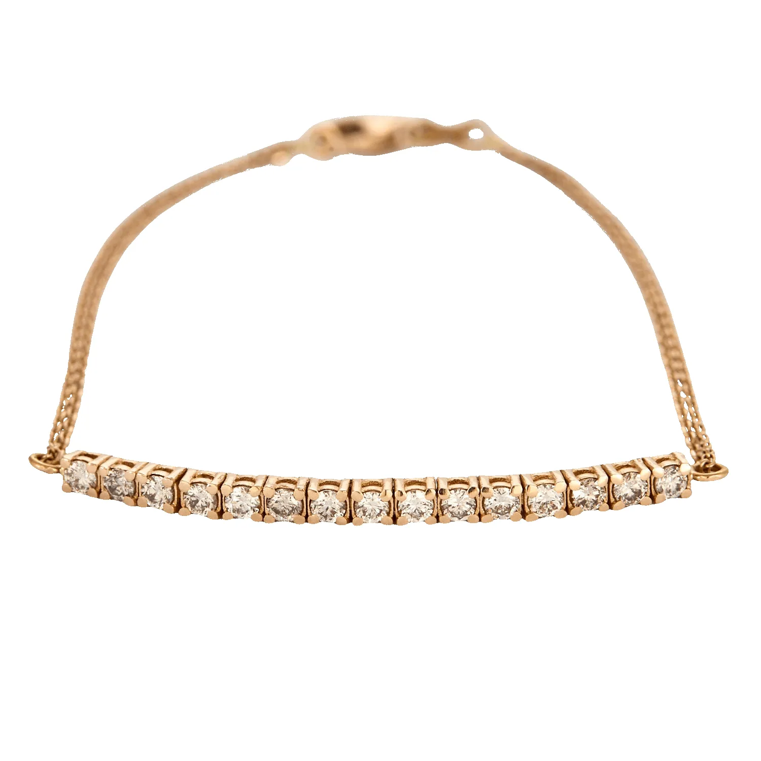 Bracelet rivière de diamants or rose sold by 58 Facettes