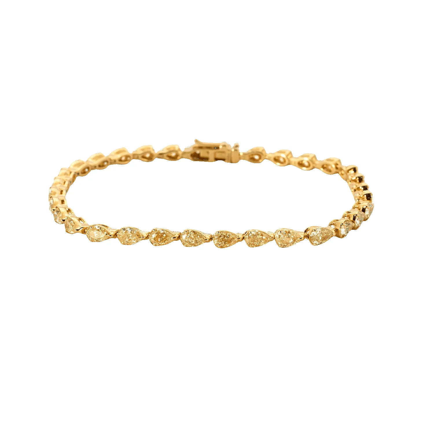 Bracelet Ligne or jaune et diamants jaunes sold by 58 Facettes