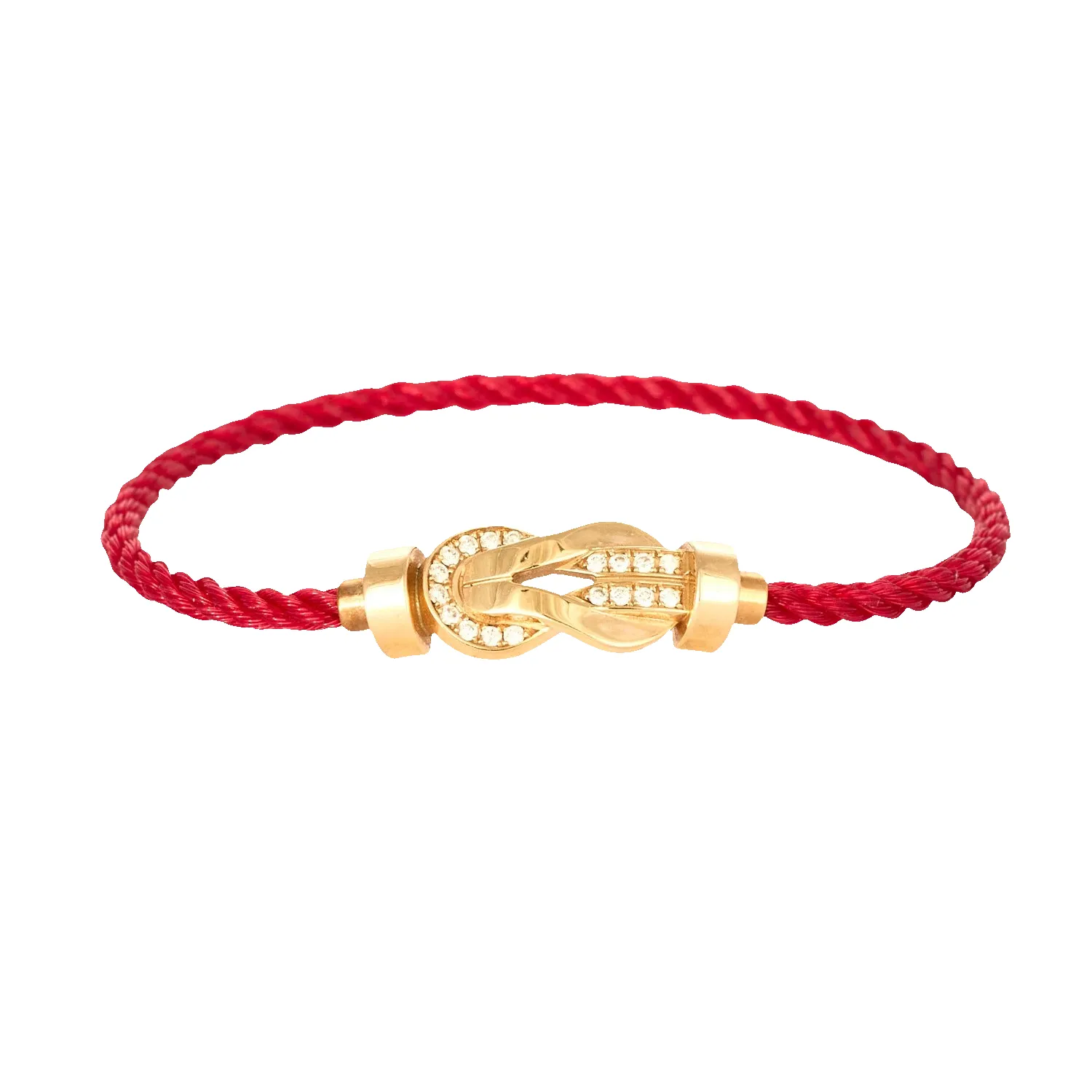 FRED-CHANCE INFINIE- Bracelet moyen modèle en or rose et diamants et 10 câbles nylon sold by 58 Facettes