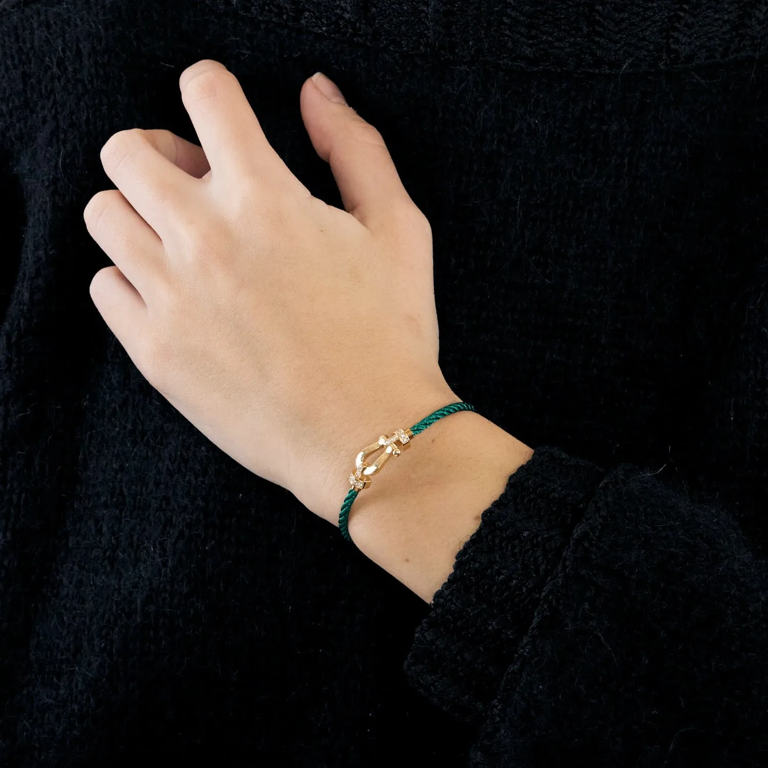 FRED-Force 10-Bracelet moyen modèle en or rose rose et diamants et 5 câbles acier sold by 58 Facettes product image thumbnail 2