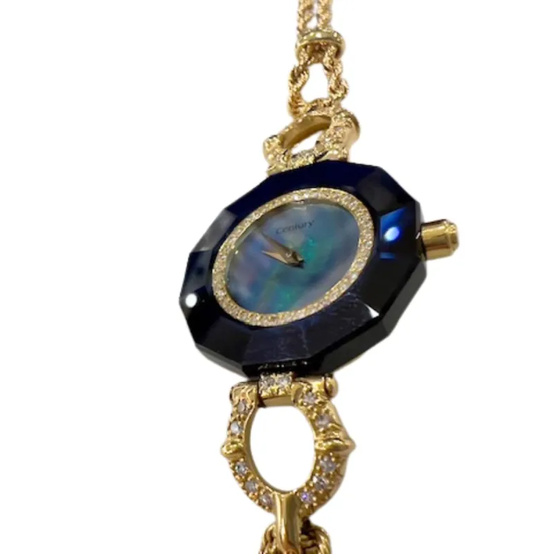 Montre-bracelet contemporaine pour femme or diamants saphirs sold by 58 Facettes