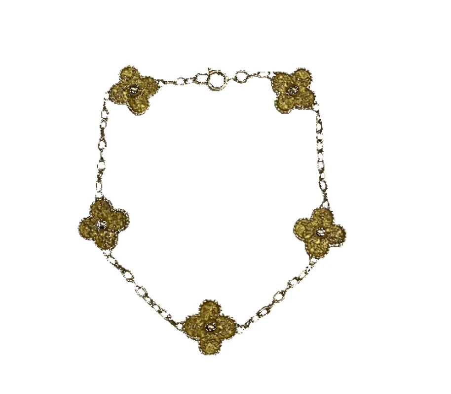 VAN CLEEF & ARPELS - BRACELET VINTAGE ALHAMBRA OR JAUNE sold by 58 Facettes