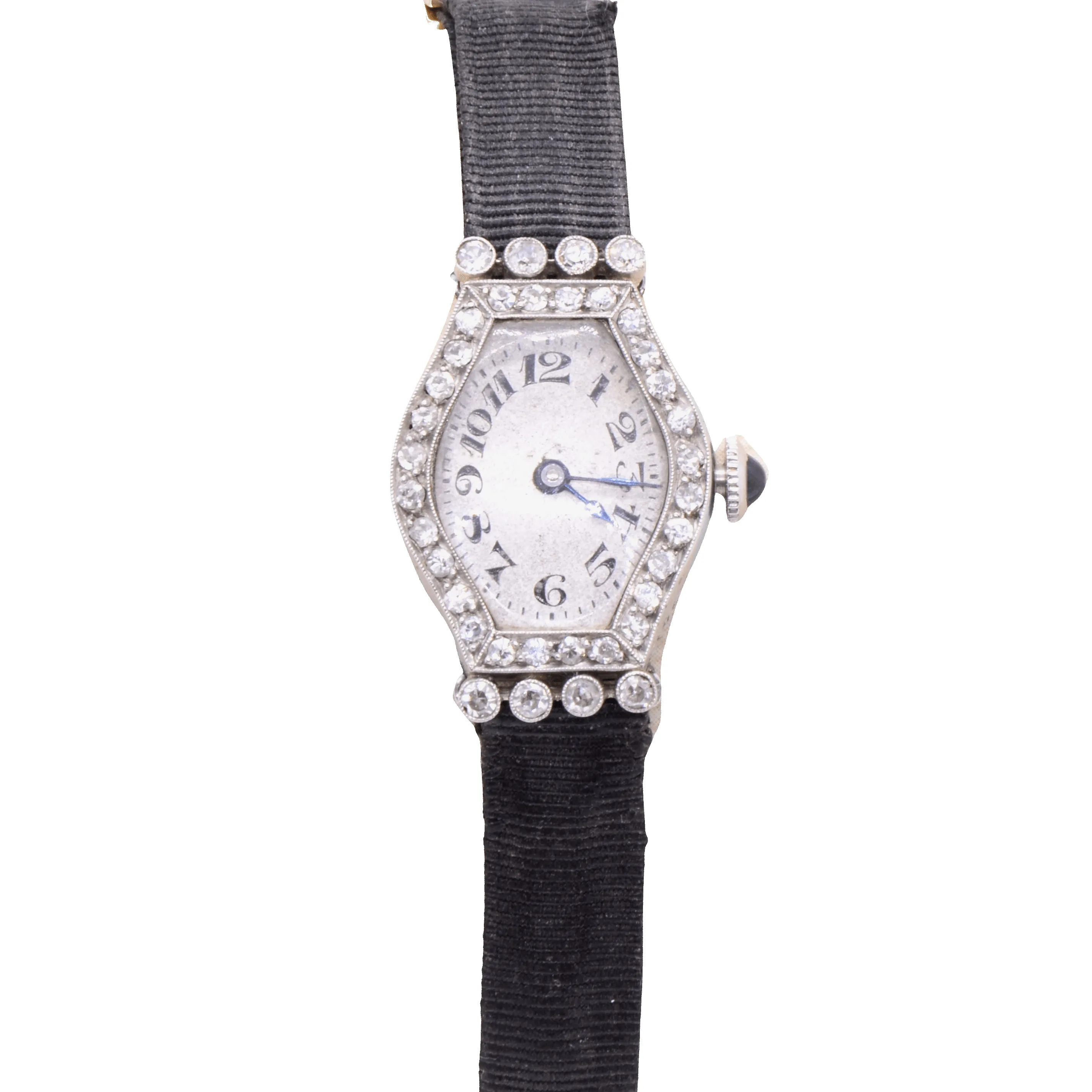 Art Déco, montre de dame « Daisy », platine et diamants sold by 58 Facettes
