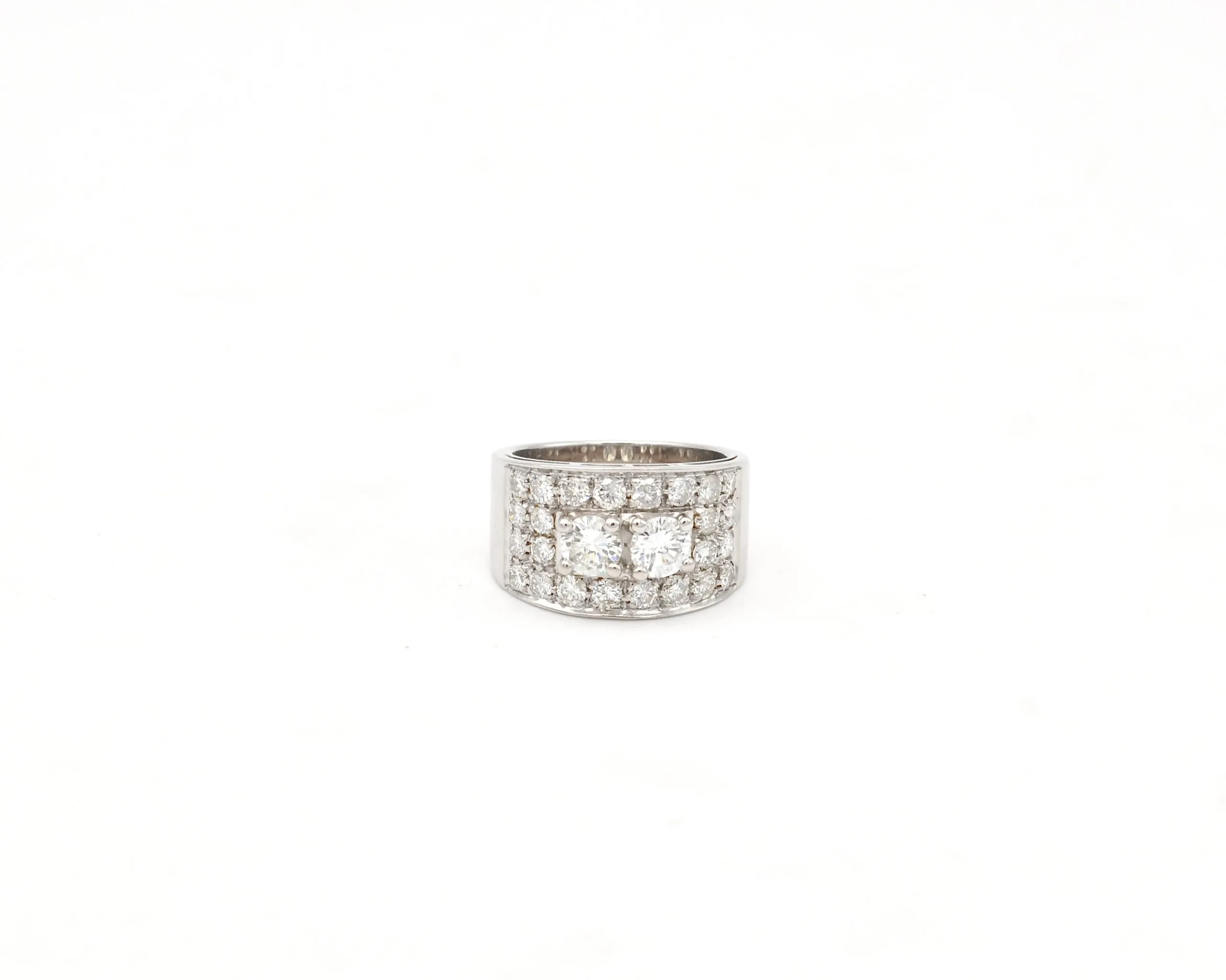 Bague en or blanc 1,64 carat avec diamants sold by 58 Facettes