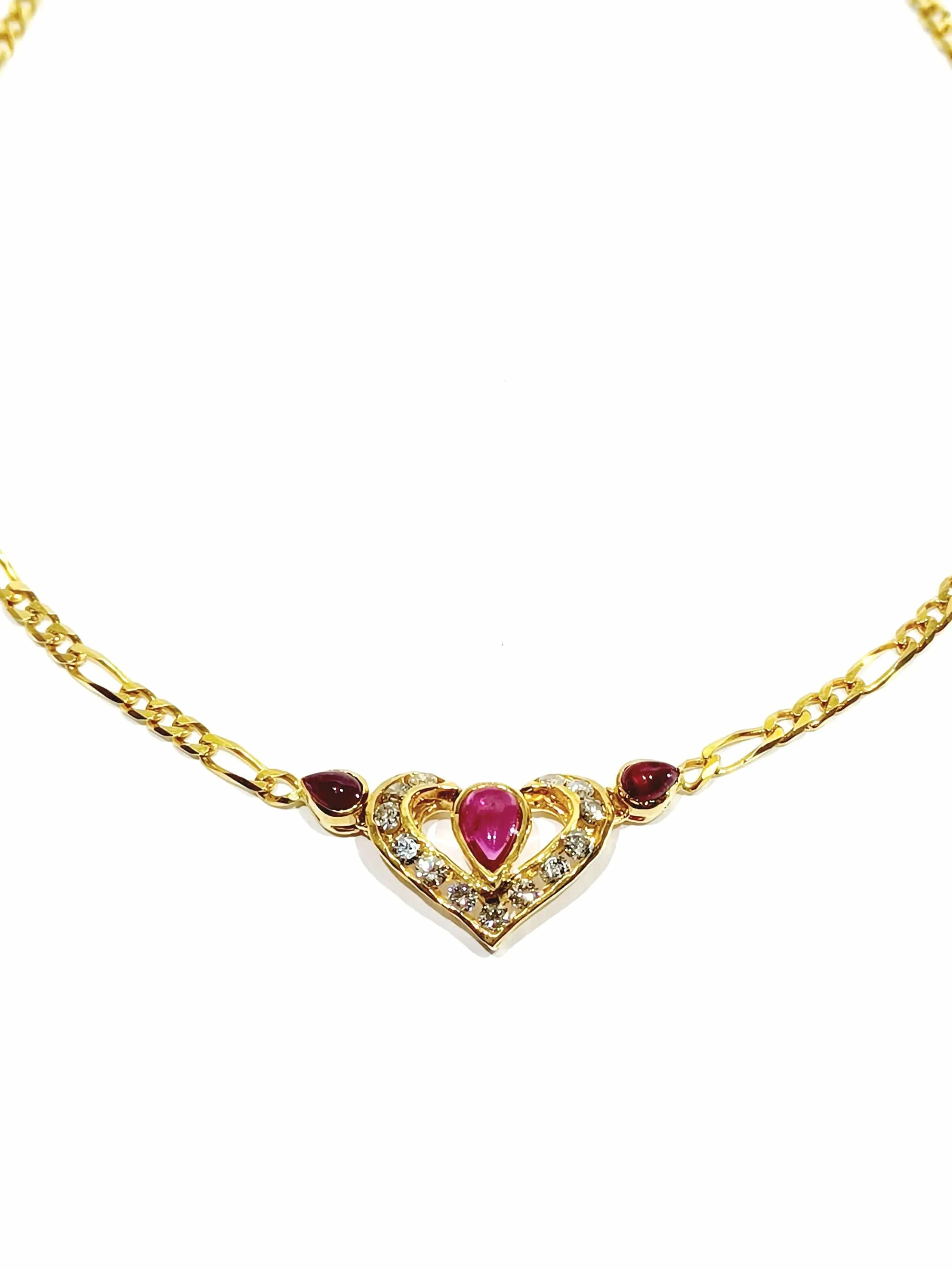 Collier En or, rubis et diamants sold by 58 Facettes product image thumbnail 4