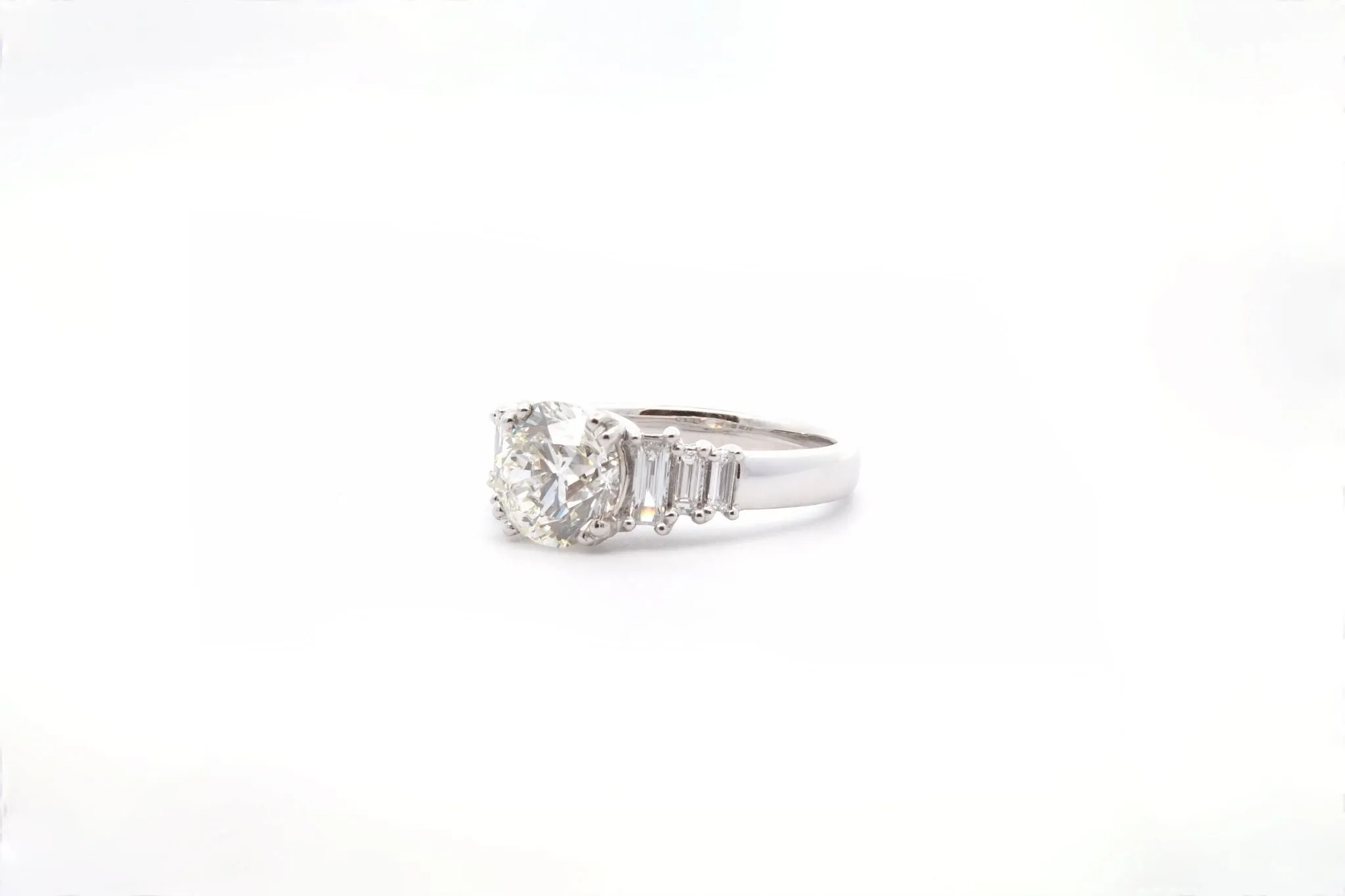 Bague diamant 2,07cts I/SI1 en platine sold by 58 Facettes product image thumbnail 4