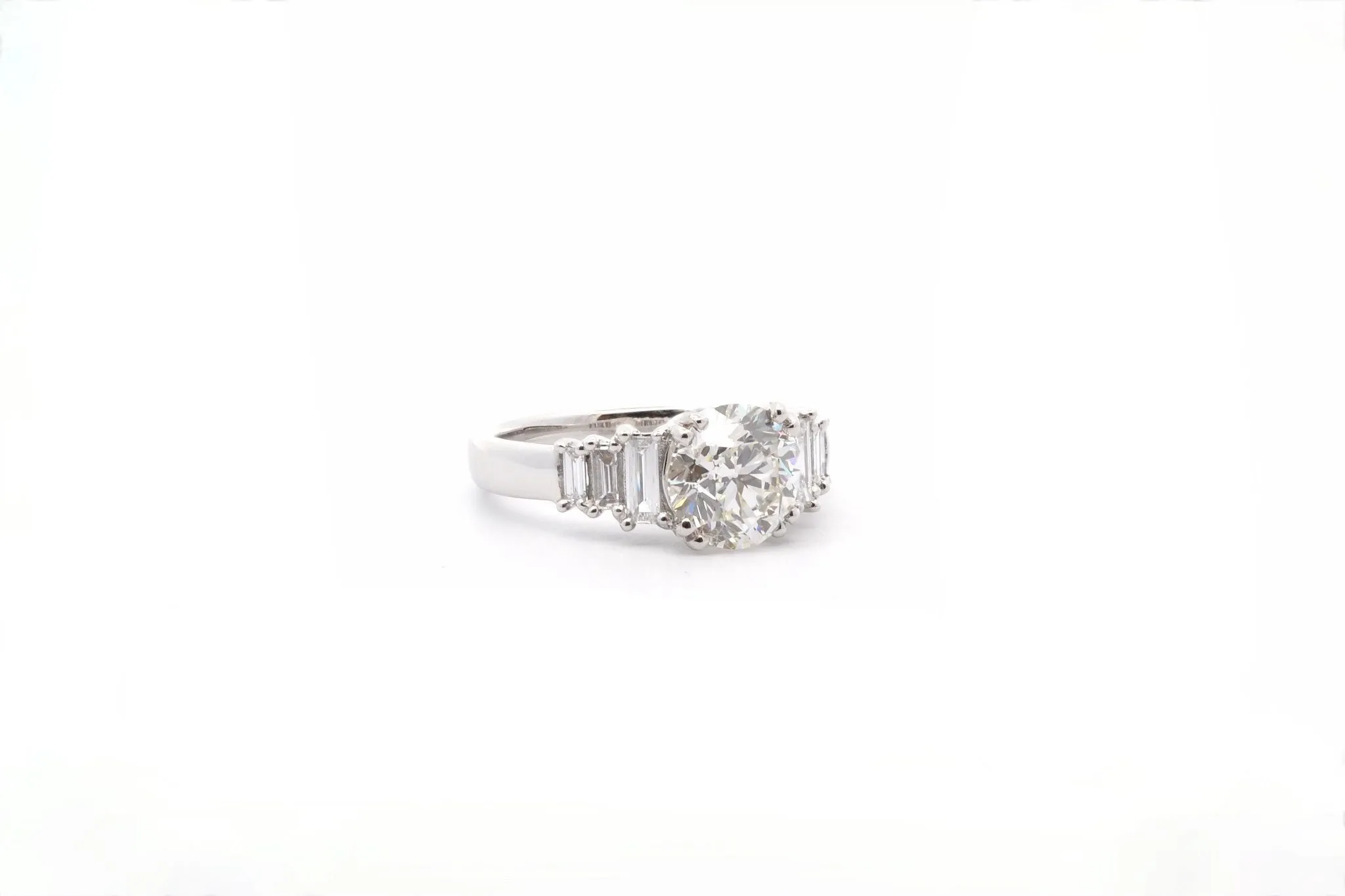 Bague diamant 2,07cts I/SI1 en platine sold by 58 Facettes product image thumbnail 5