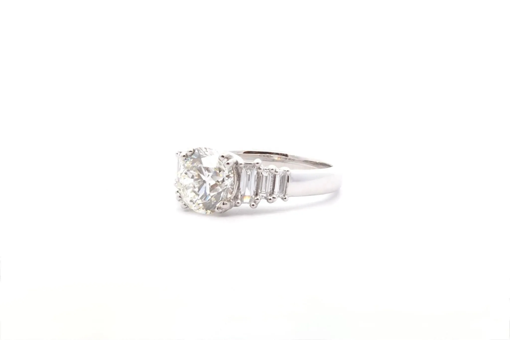 Bague diamant 2,07cts I/SI1 en platine sold by 58 Facettes product image thumbnail 3