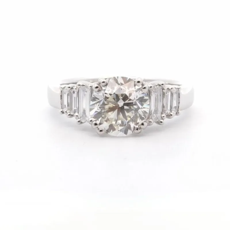 Bague diamant 2,07cts I/SI1 en platine sold by 58 Facettes