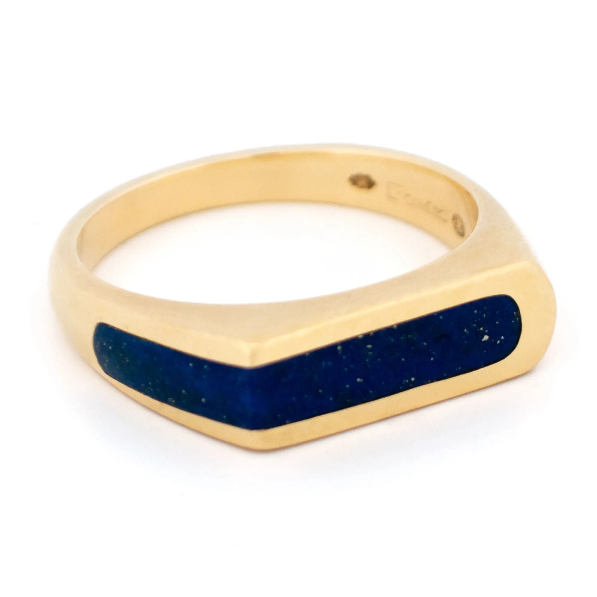 Bague en or jaune et lapis-lazulis sold by 58 Facettes product image thumbnail 4
