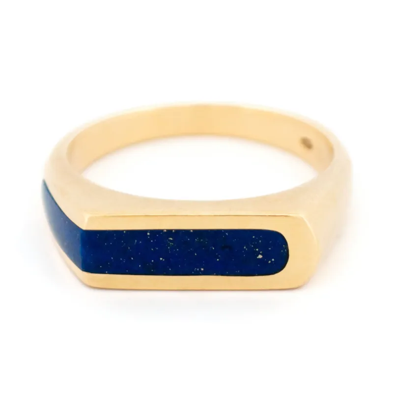 Bague en or jaune et lapis-lazulis sold by 58 Facettes