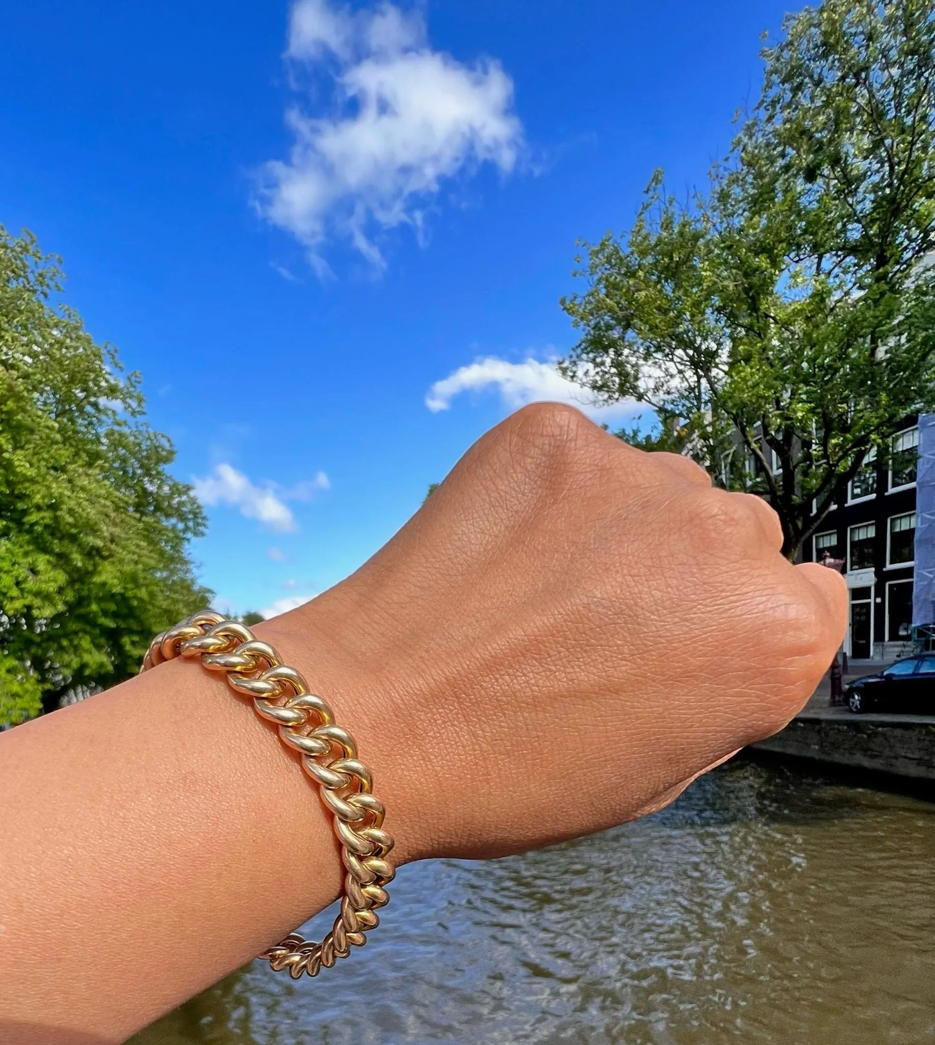 Bracelet à maillons gourmette en or jaune sold by 58 Facettes product image thumbnail 2