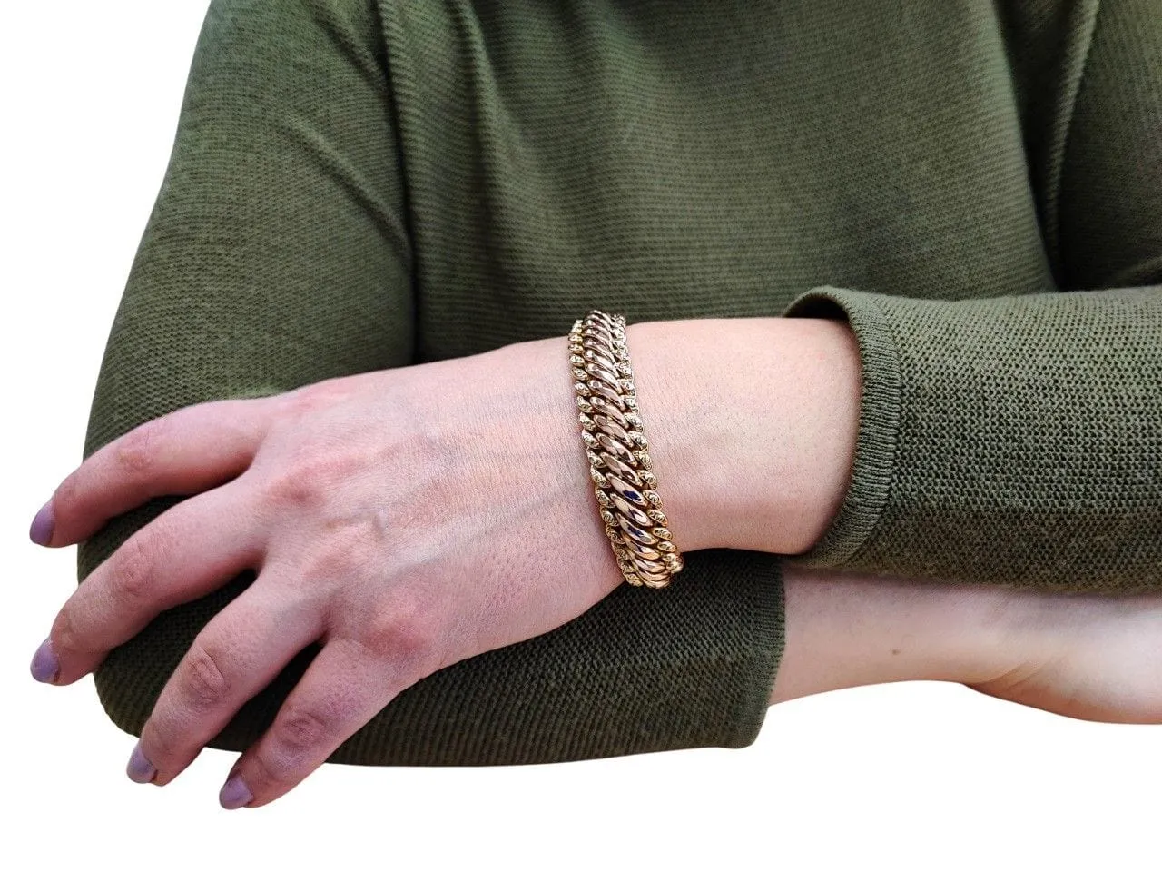 Bracelet maille américaine or jaune sold by 58 Facettes product image thumbnail 2