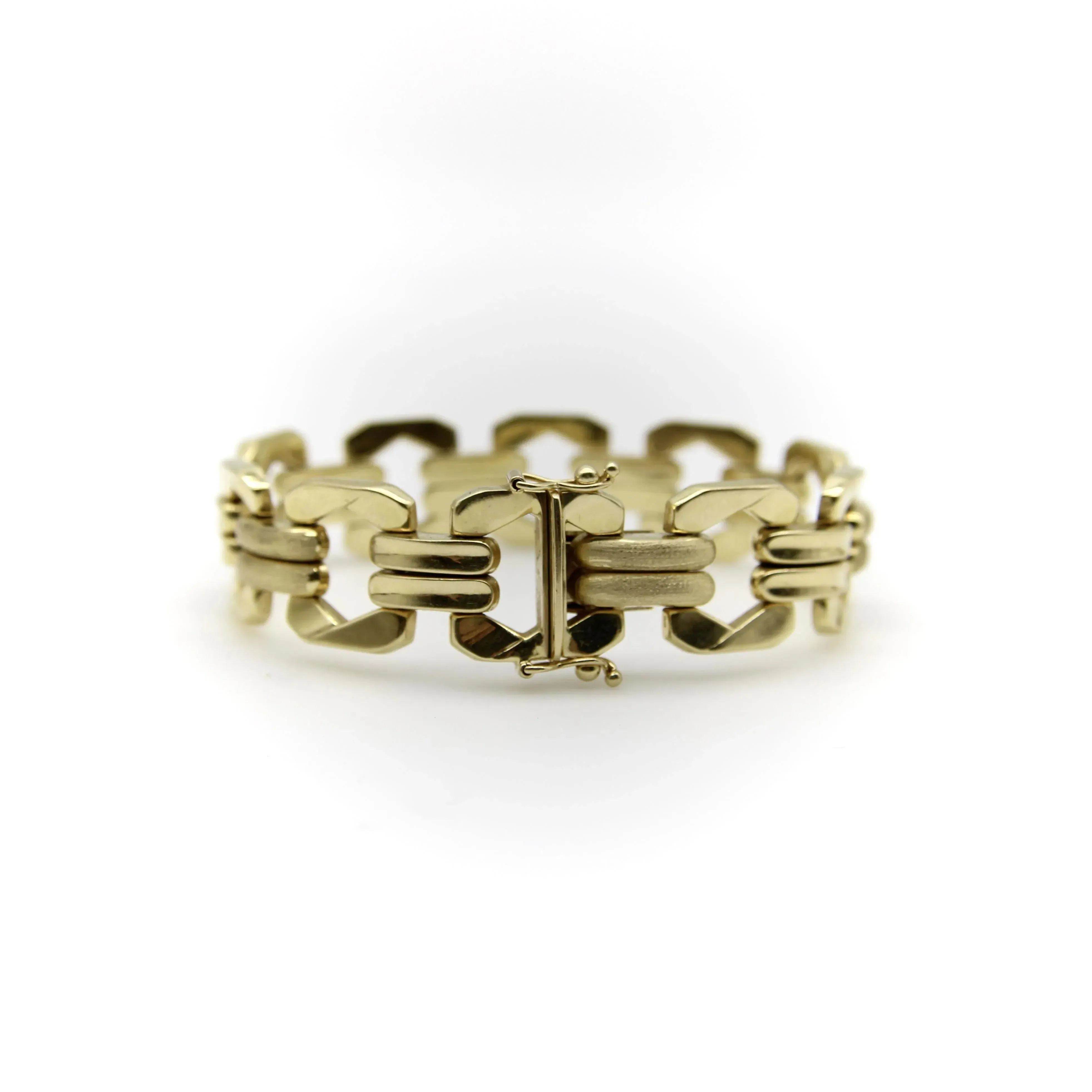 Bracelet vintage à maillons alternés en or 14 carats sold by 58 Facettes product image thumbnail 5