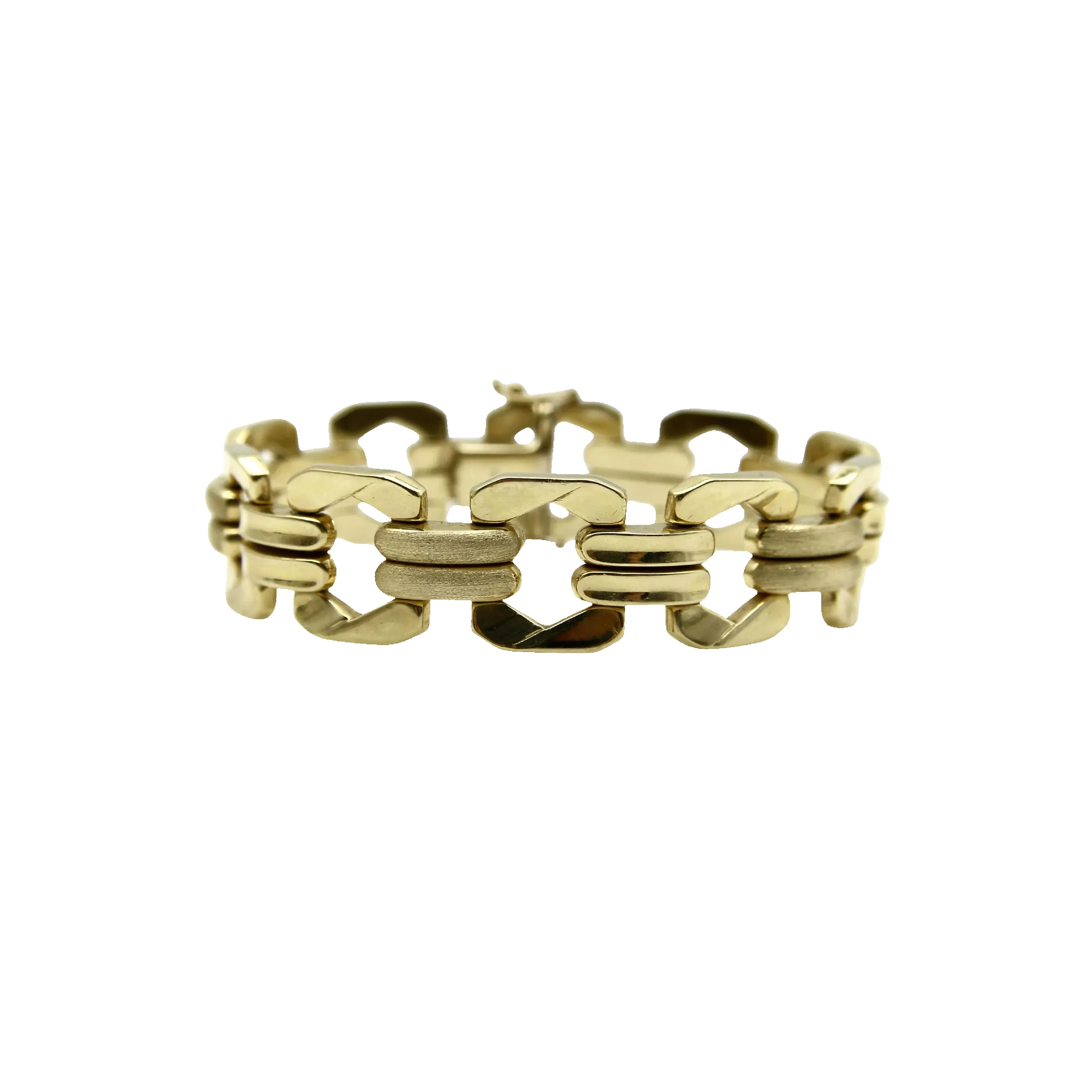 Bracelet vintage à maillons alternés en or 14 carats sold by 58 Facettes