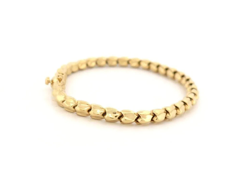 bracelet mailles tulipe en or jaune sold by 58 Facettes product image thumbnail 3