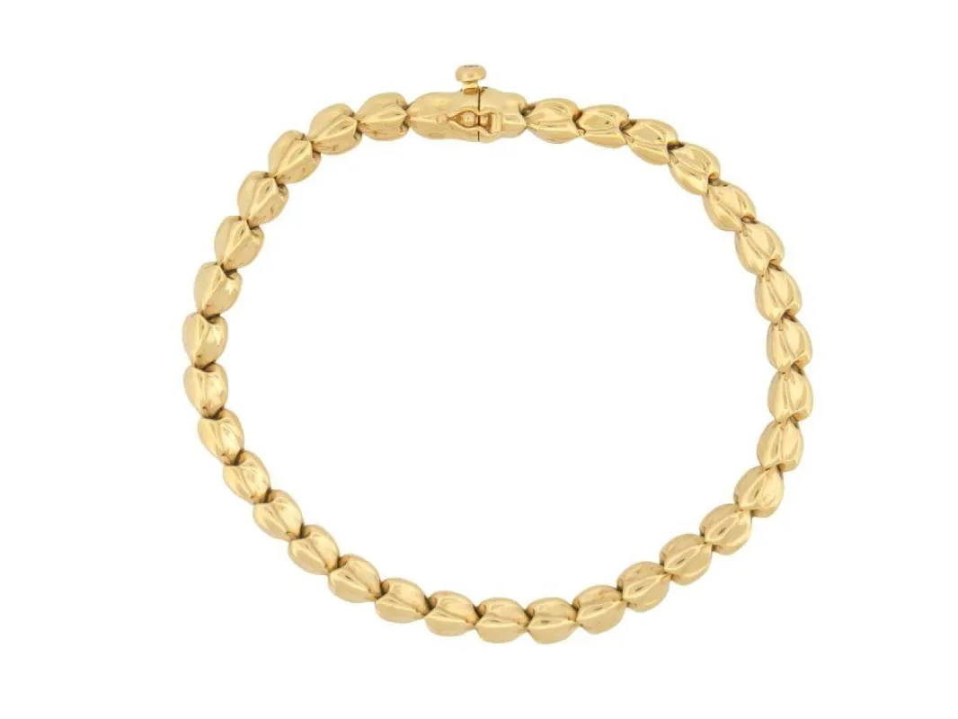 bracelet mailles tulipe en or jaune sold by 58 Facettes