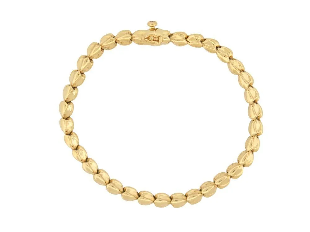 bracelet mailles tulipe en or jaune sold by 58 Facettes