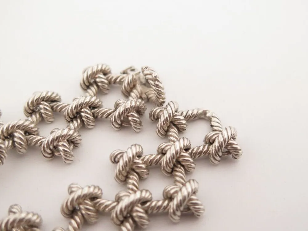 vintage bracelet HERMES noeuds marin 19 cm argent massif 800 sold by 58 Facettes product image thumbnail 4