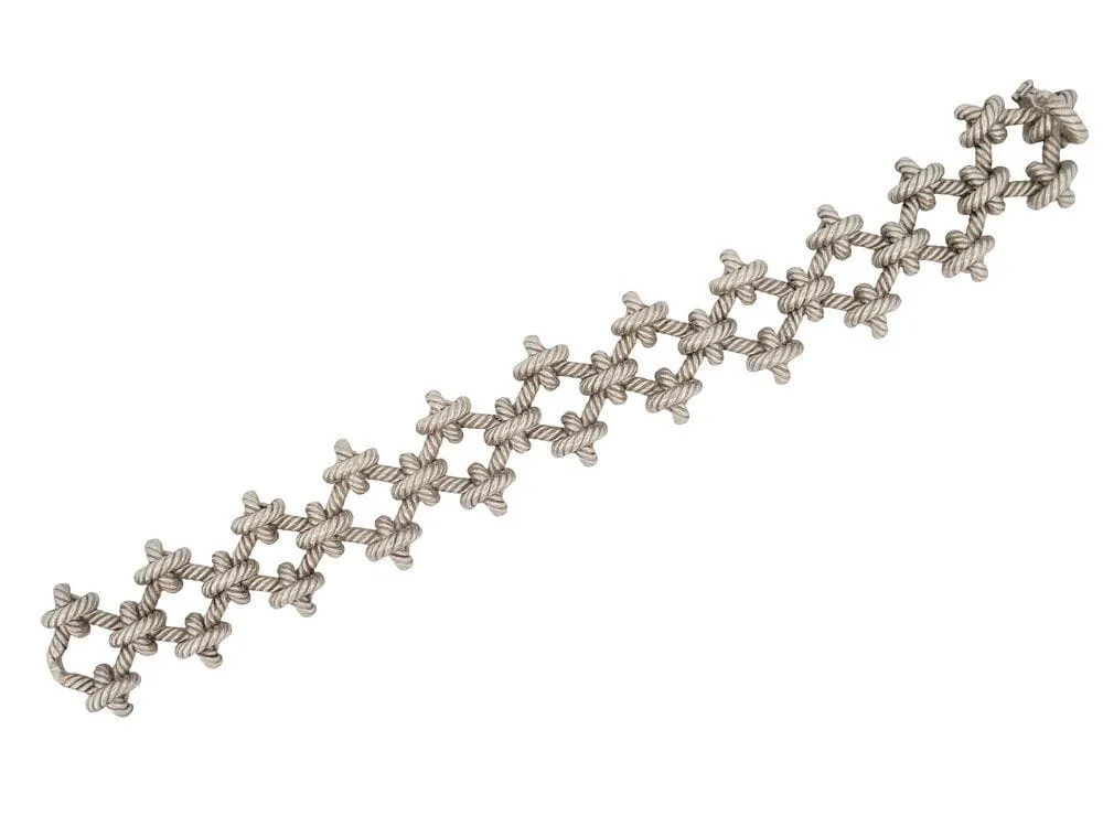 vintage bracelet HERMES noeuds marin 19 cm argent massif 800 sold by 58 Facettes