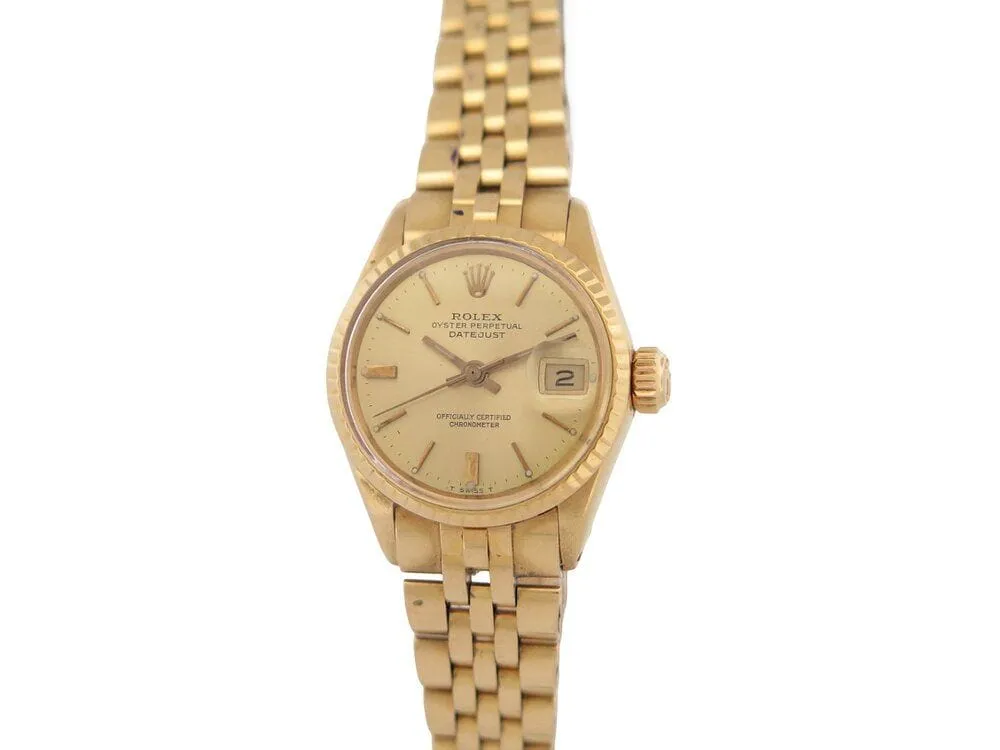 vintage montre ROLEX oyster perpetual lady date or 24 mm auto sold by 58 Facettes product image thumbnail 2