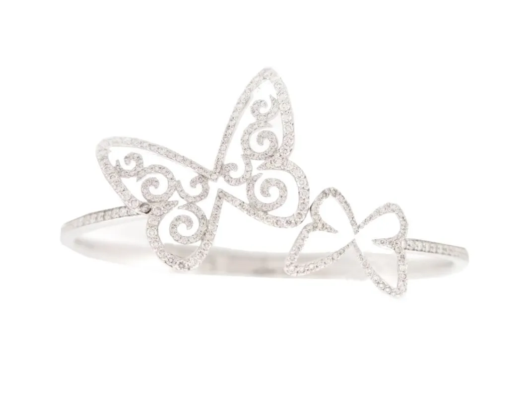 bracelet MESSIKA butterfly arabesque butterfly duetto or blanc & diamants sold by 58 Facettes