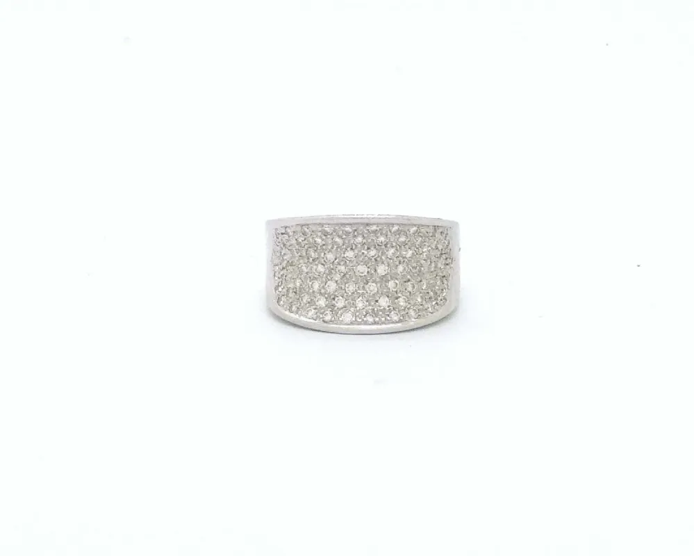 BAGUE EN OR BLANC ET DIAMANTS sold by 58 Facettes