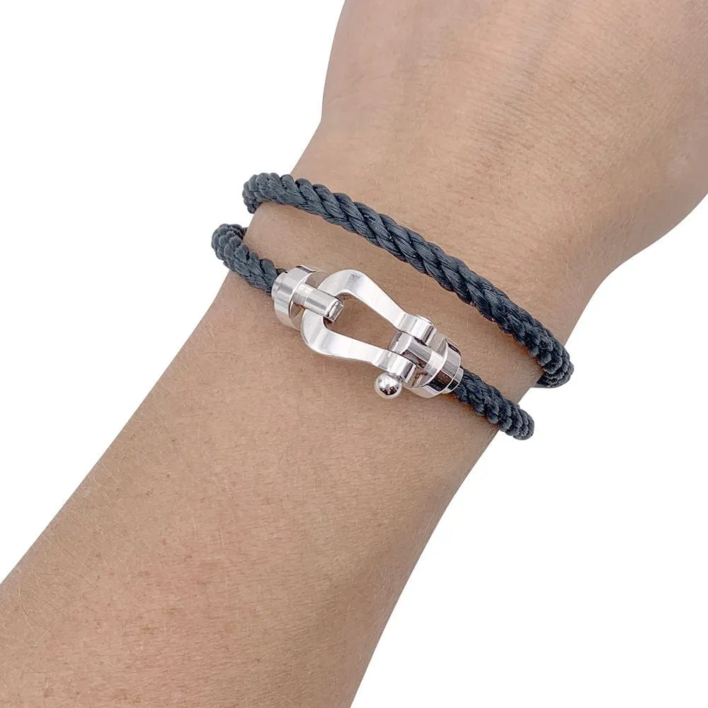 Bracelet Fred, "Force 10", en or blanc et acier. sold by 58 Facettes product image thumbnail 4