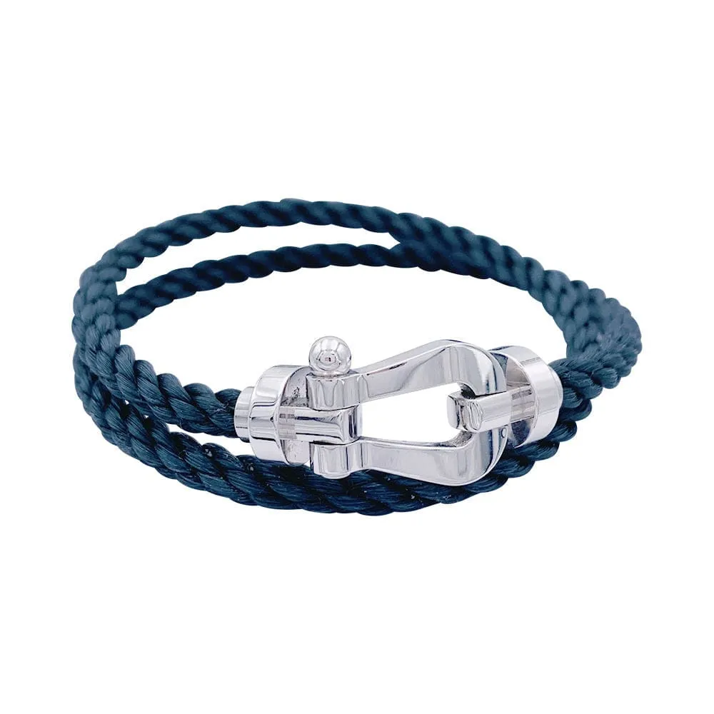 Bracelet Fred, "Force 10", en or blanc et acier. sold by 58 Facettes