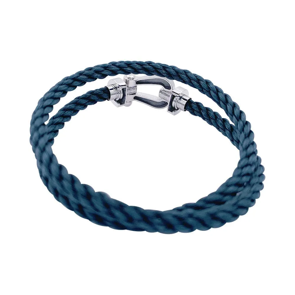 Bracelet Fred, "Force 10", en or blanc et acier. sold by 58 Facettes product image thumbnail 2