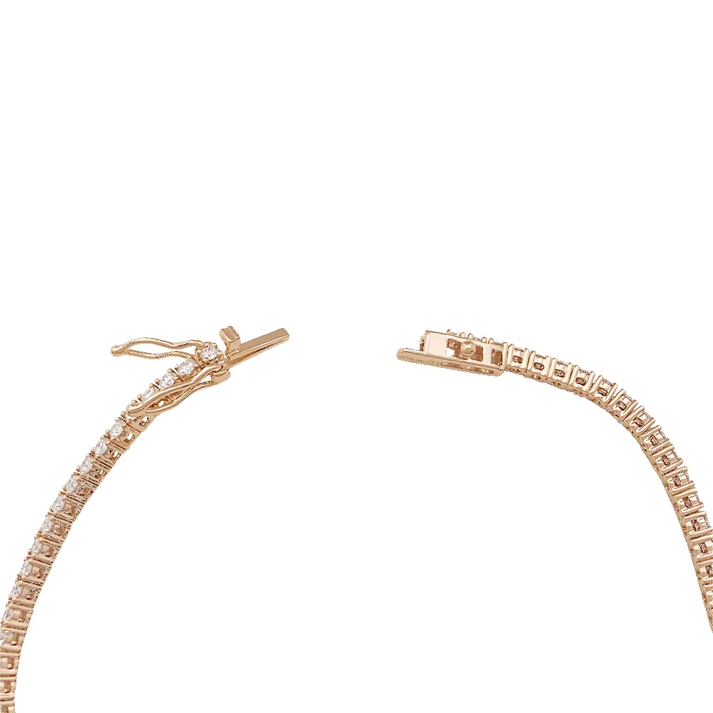 Bracelet ligne tennis or rose, diamants. sold by 58 Facettes product image thumbnail 3