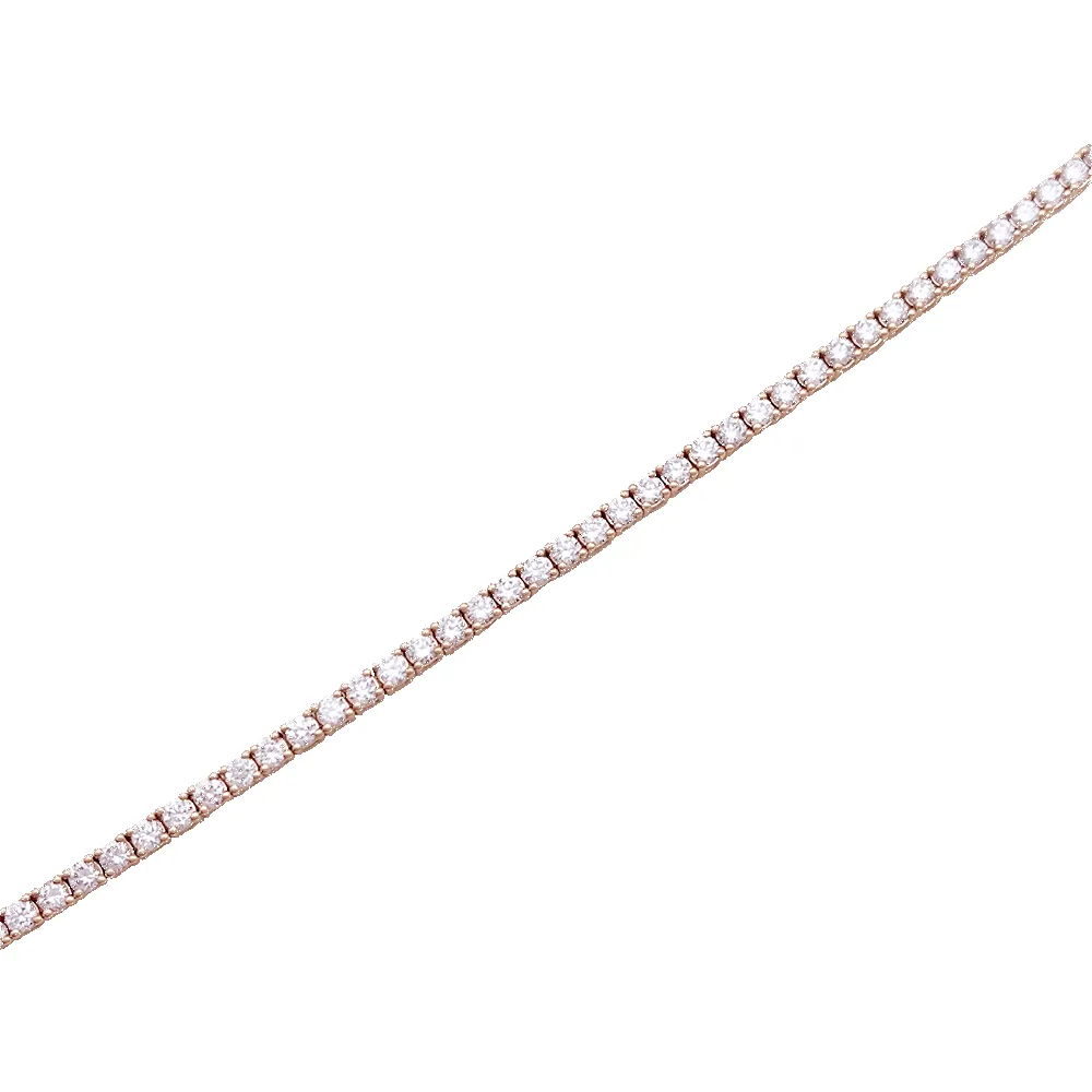 Bracelet ligne tennis or rose, diamants. sold by 58 Facettes product image thumbnail 2