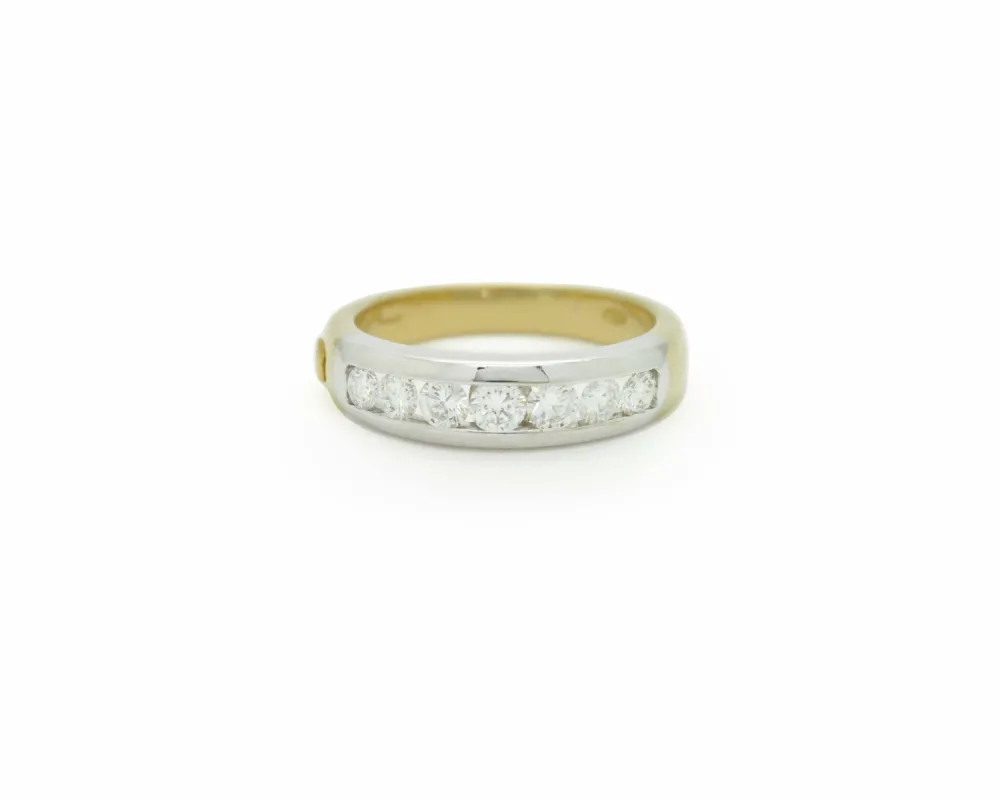 Bague King Charles en or jaune et blanc avec diamants sold by 58 Facettes