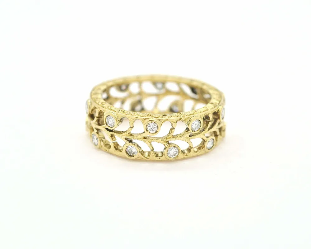 Bague en or jaune et diamant 0,60 ct sold by 58 Facettes