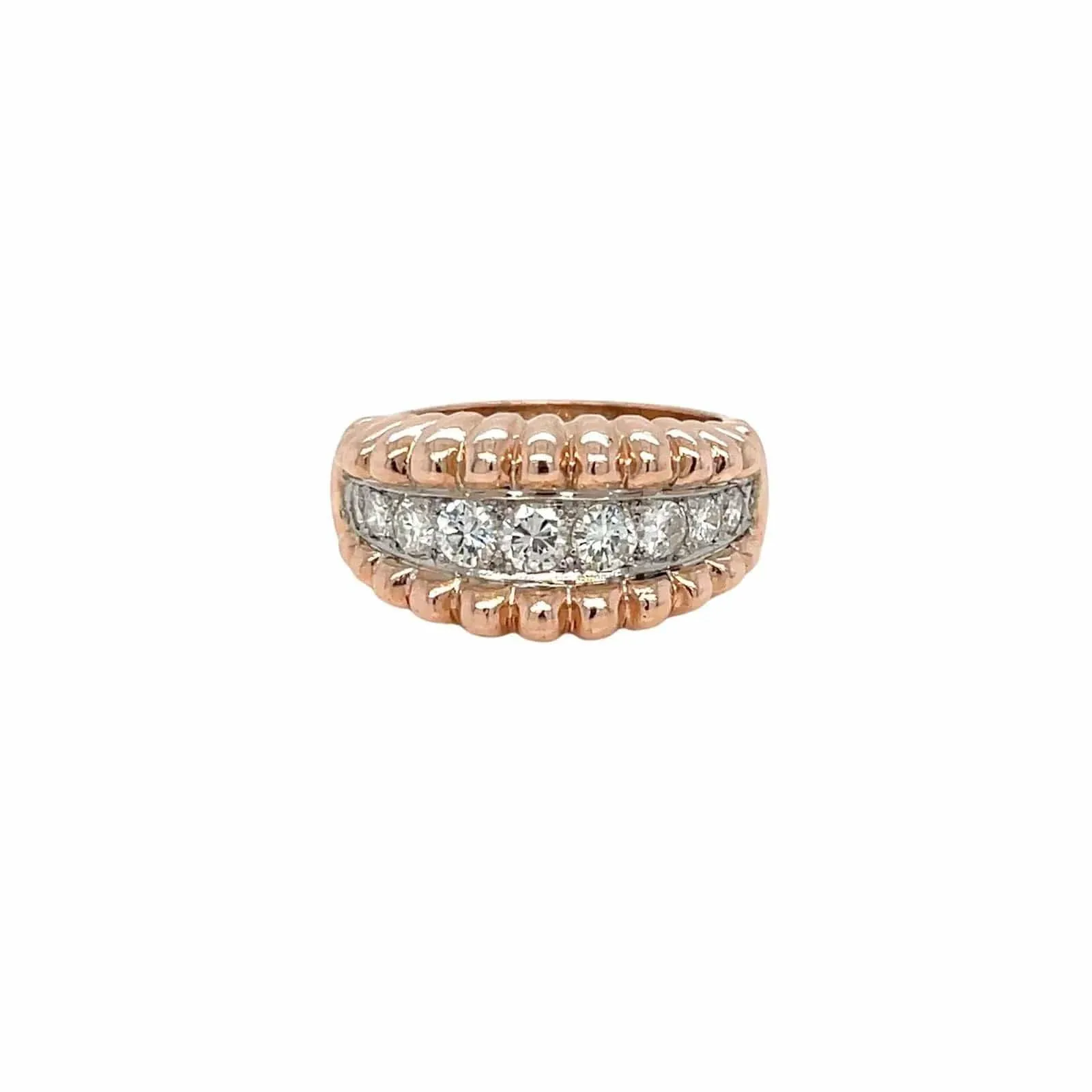 Art Deco 1.50 Carat Diamond Gold Band Ring sold by 58 Facettes product image thumbnail 2