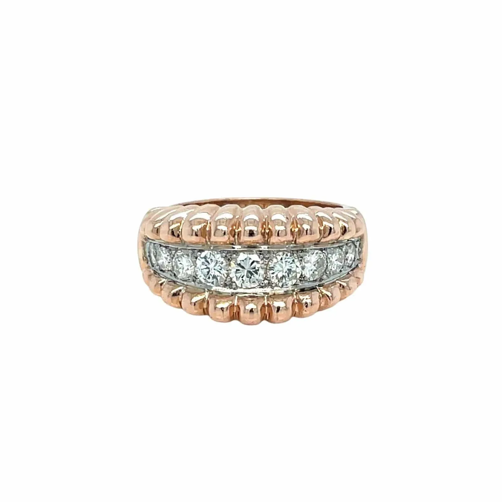 Art Deco 1.50 Carat Diamond Gold Band Ring sold by 58 Facettes product image thumbnail 3